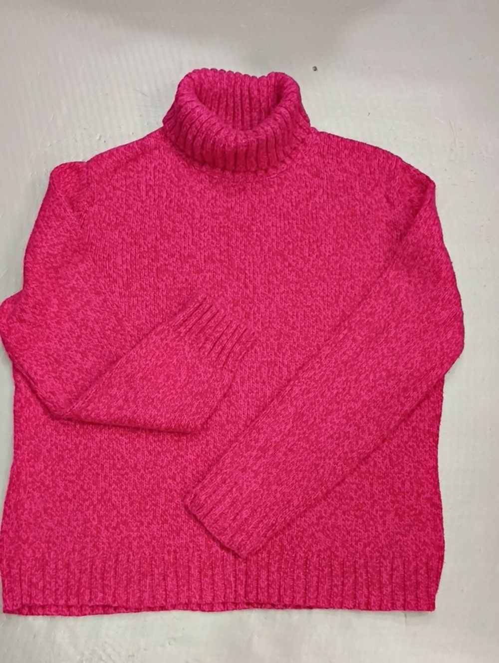 Lands' End Bright Pink Turtleneck Sweater
